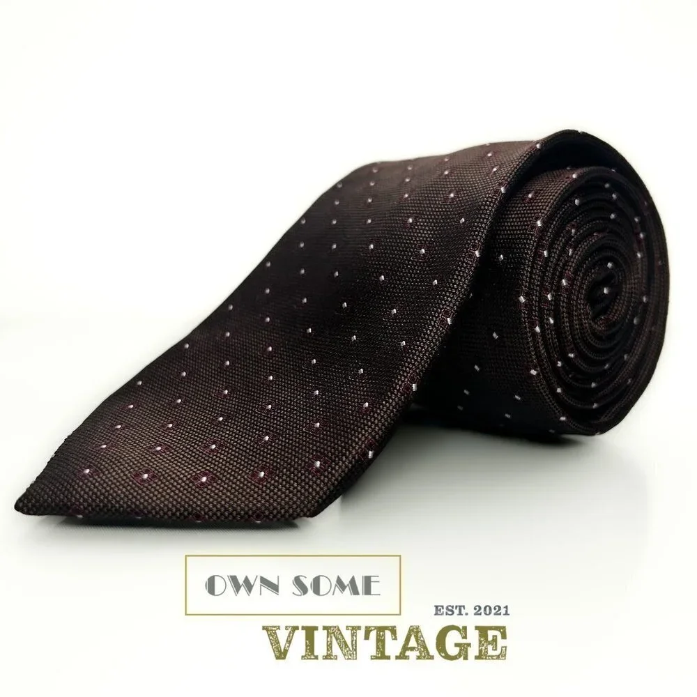 Nwot Woven Silk Tie with Cornflower Pattern | 2.5” Wide | Mens Silk Jacquard Tie - Picture 6 of 7